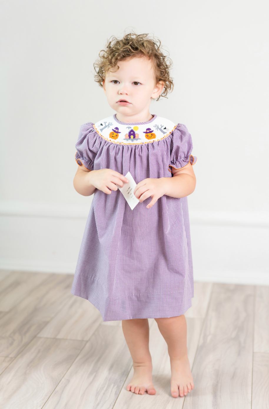 Smocked Halloween Bishop Dress