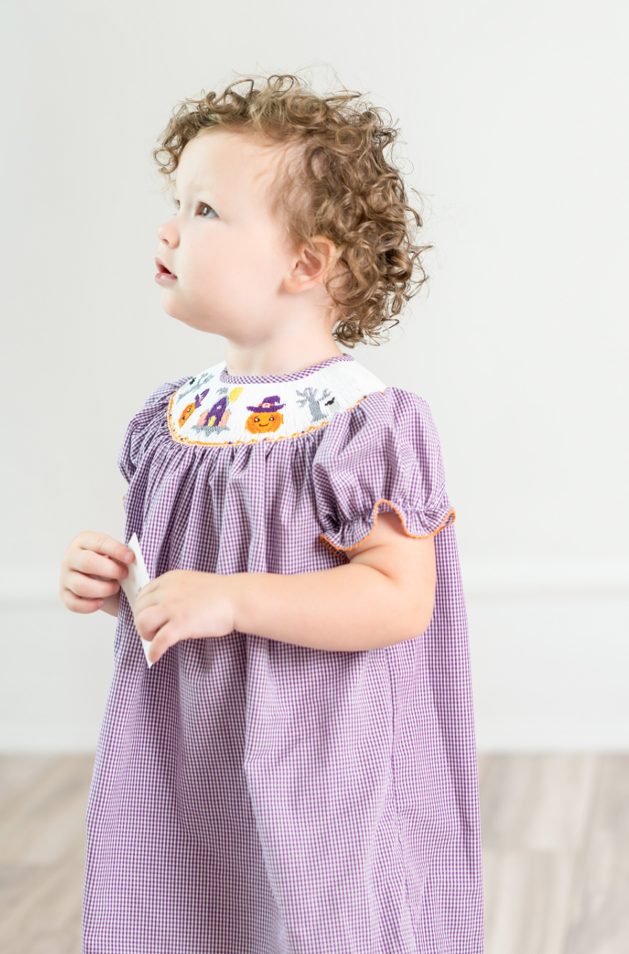 Smocked Halloween Bishop Dress