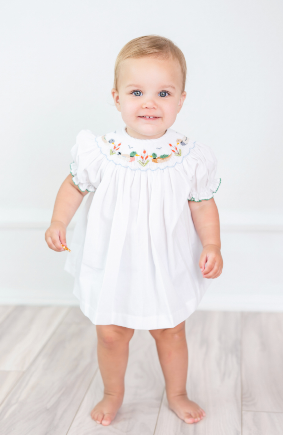 Smocked Mallard Bloomer Set