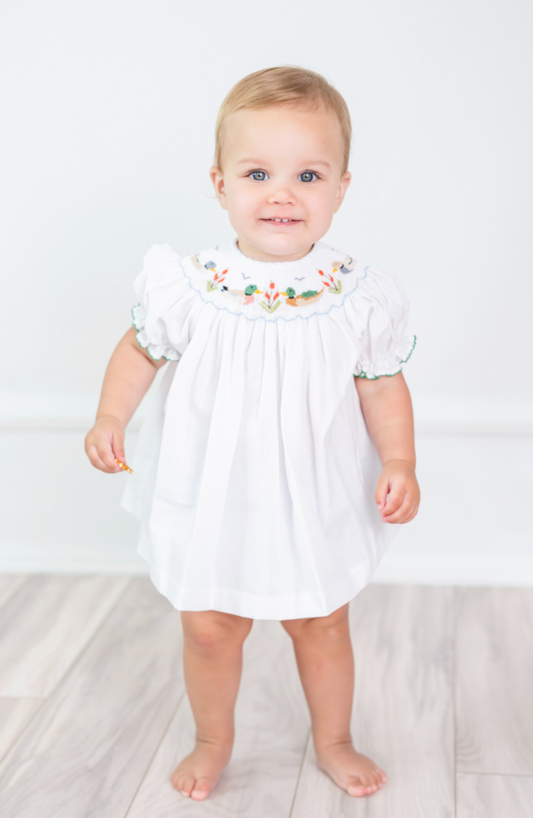 Smocked Mallard Bloomer Set