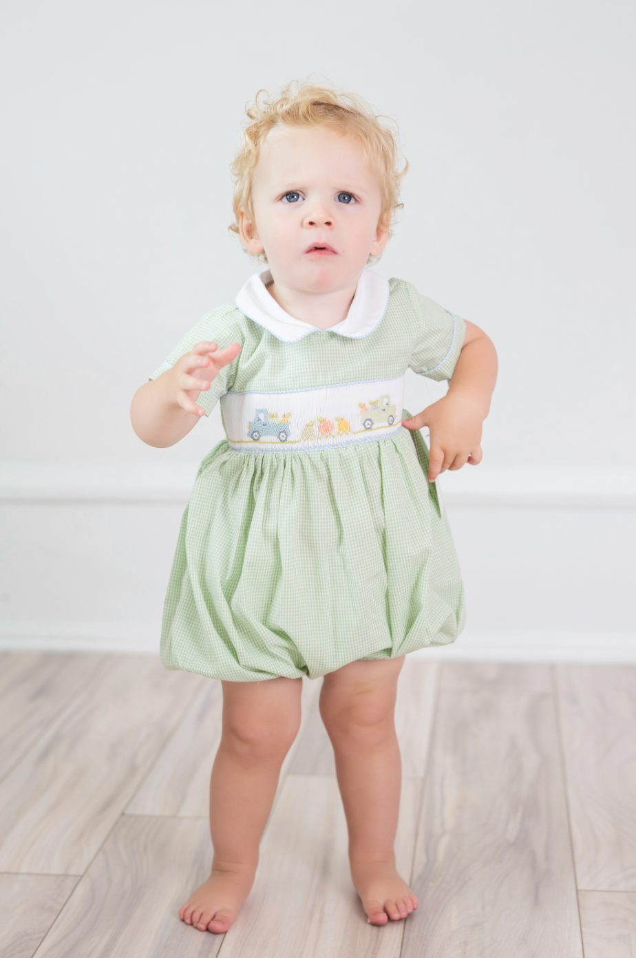 Smocked Pumpkin Noah Bubble