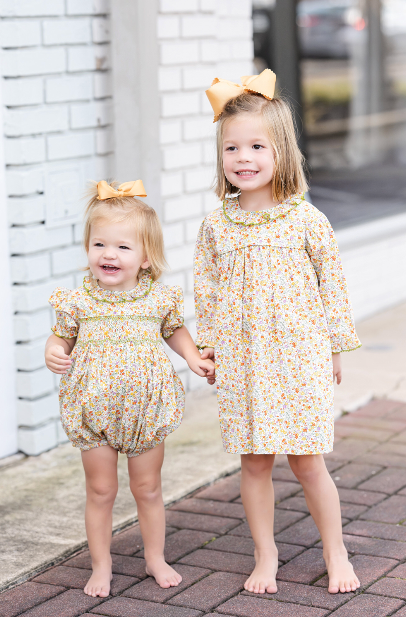 Yellow Flower Drew Dress