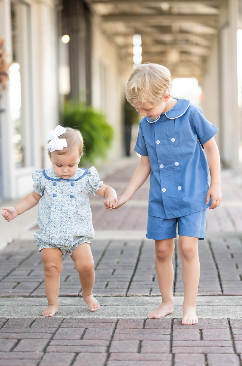 Posh Cornflower Dressy Short Set