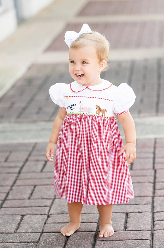 Smocked Farm Dress