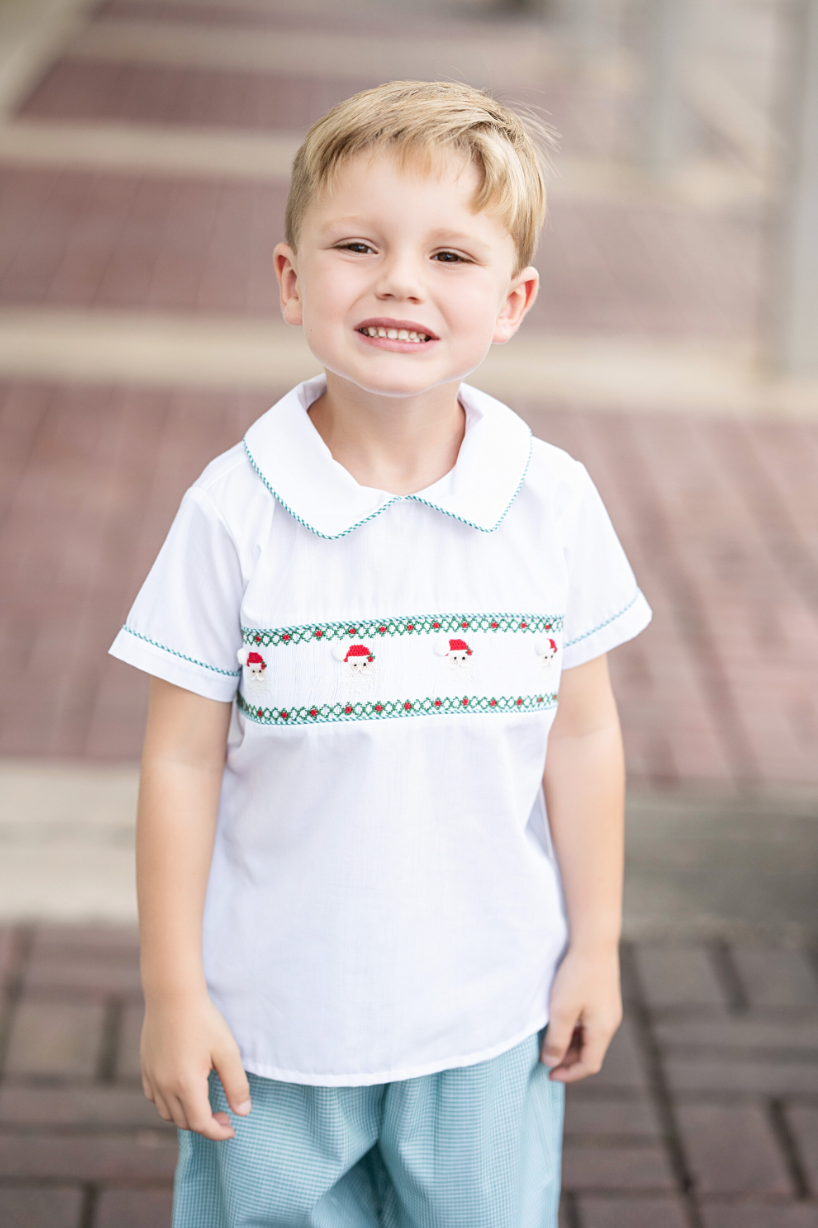 Santa Smocked Pant Set