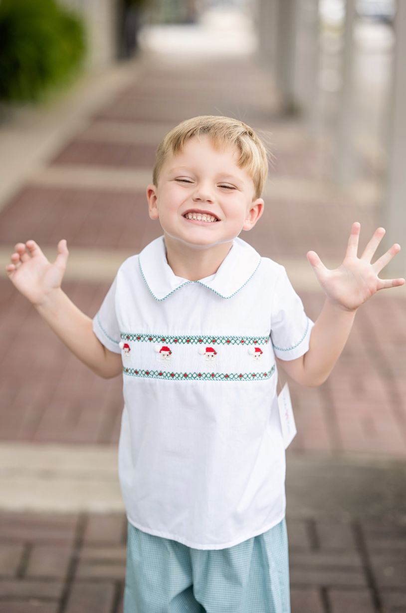 Santa Smocked Pant Set
