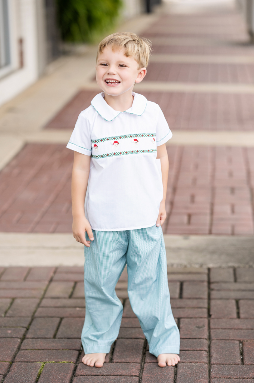 Santa Smocked Pant Set