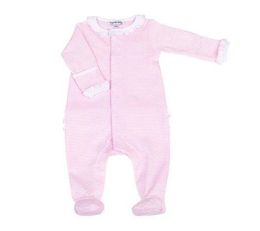 Pink Stripe Footie