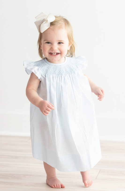 Smocked Antique Blue Bishop