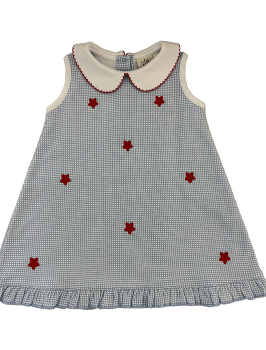 Blue Gingham Star Dress