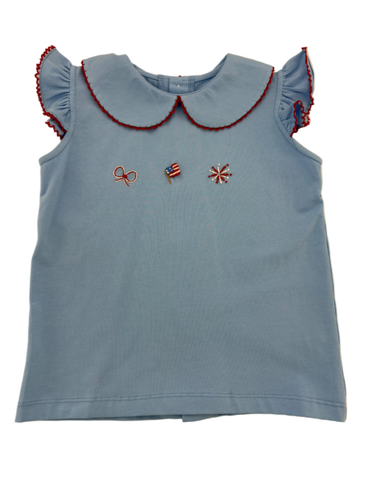 Red, White, & Blue Emma Blouse