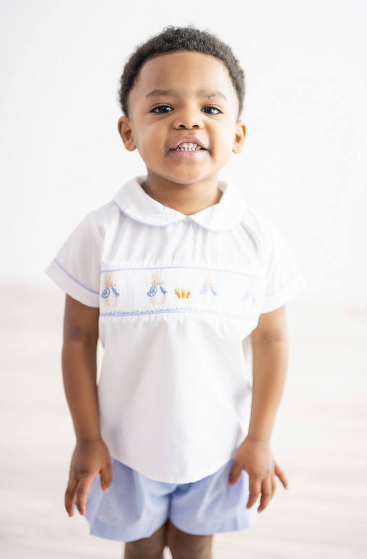Peter Rabbit Smocked Short Set