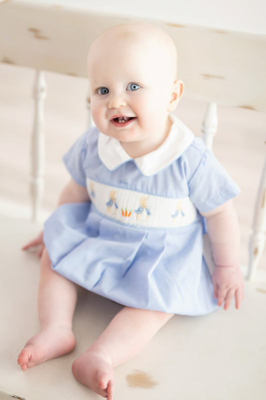 Peter Rabbit Smocked Bubble