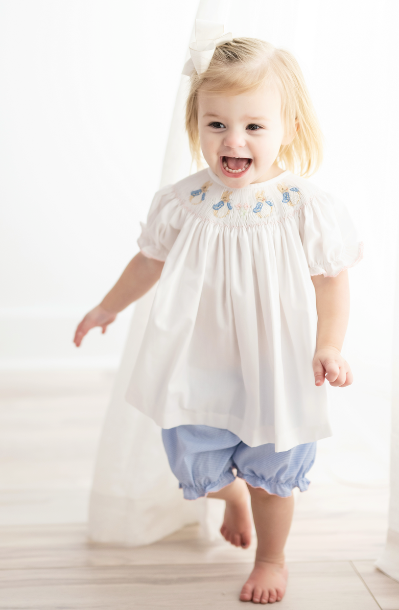 Peter Rabbit Smocked Bishop Bloomer Set