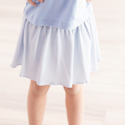 Gingham Gathered Skort