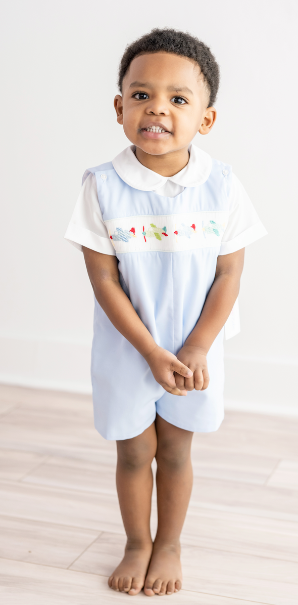 Airplane Smocked Shortall
