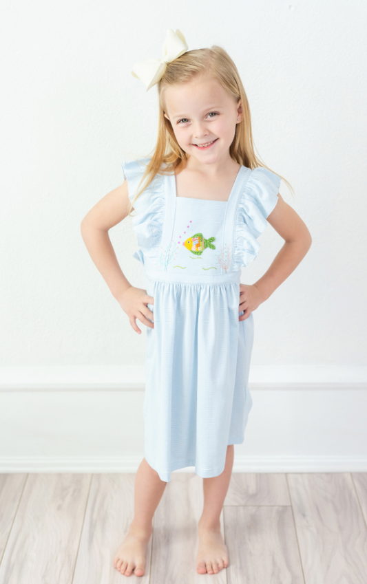 Fiesta Fish Pinafore Dress