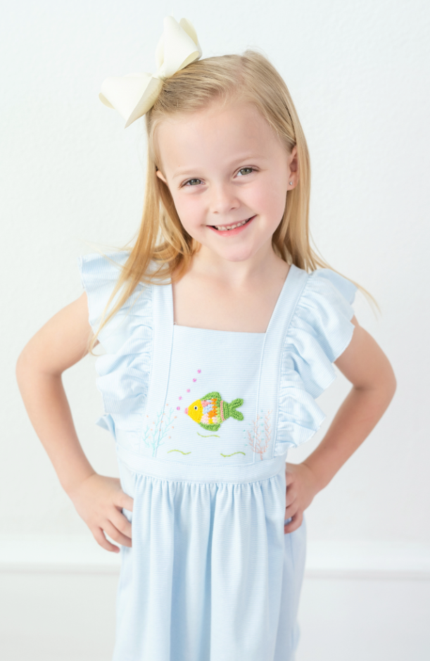 Fiesta Fish Pinafore Dress