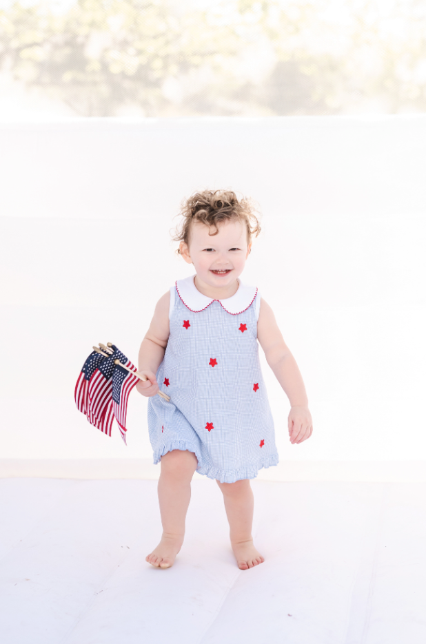 Blue Gingham Star Dress