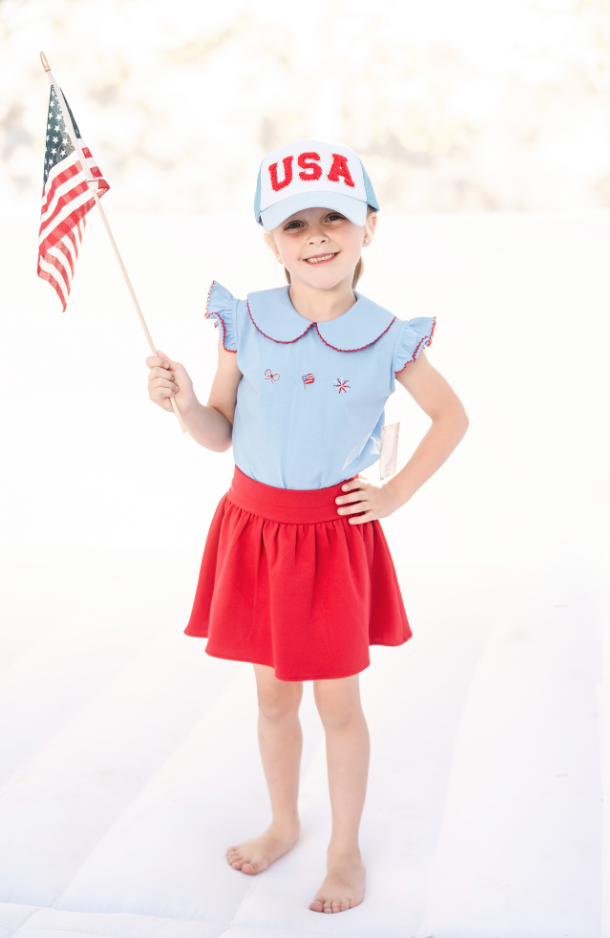 Red, White, & Blue Emma Blouse