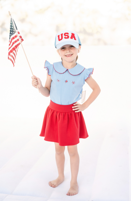 Red, White, & Blue Emma Blouse