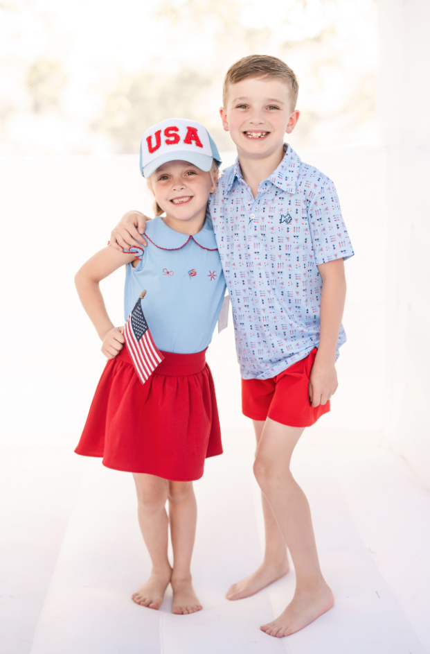 Red, White, & Blue Emma Blouse