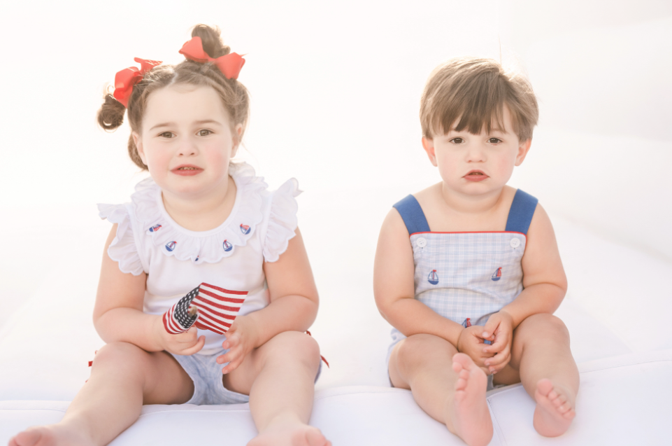 Sailboat Scalloped Angel Short Set