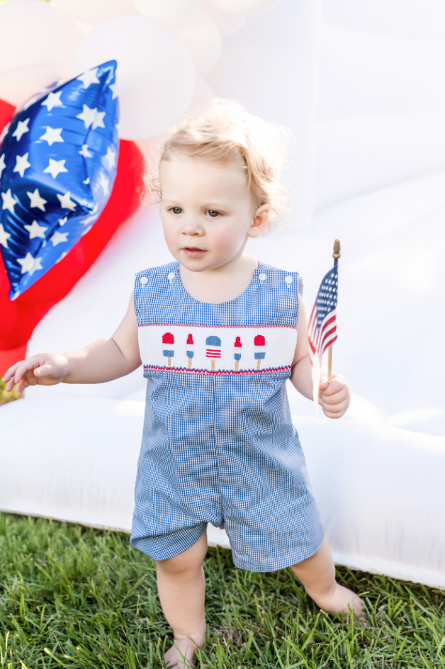 Popsicle Smocked Shortall