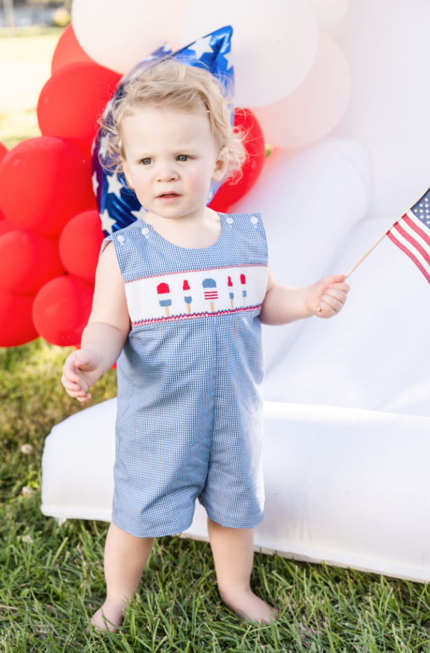 Popsicle Smocked Shortall