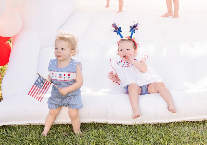 Popsicle Smocked Shortall
