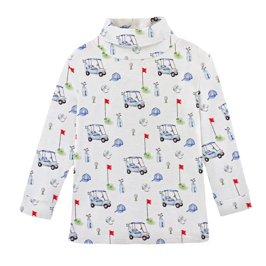 Golf Club Printed Turtleneck