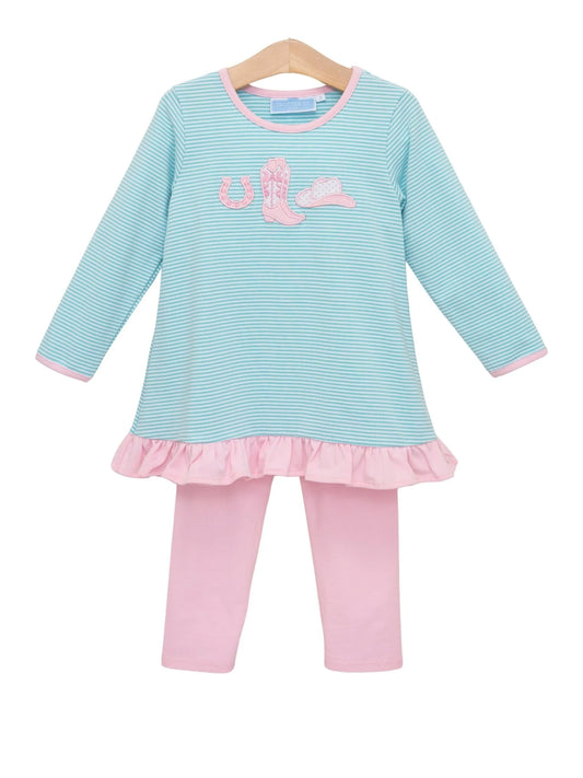 Western Ruffle Pant Set