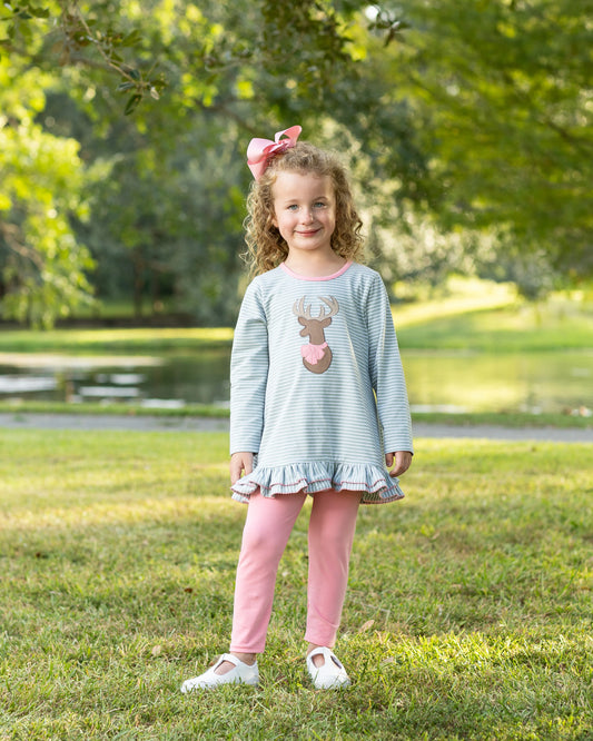 Deer Ruffle Pant Set