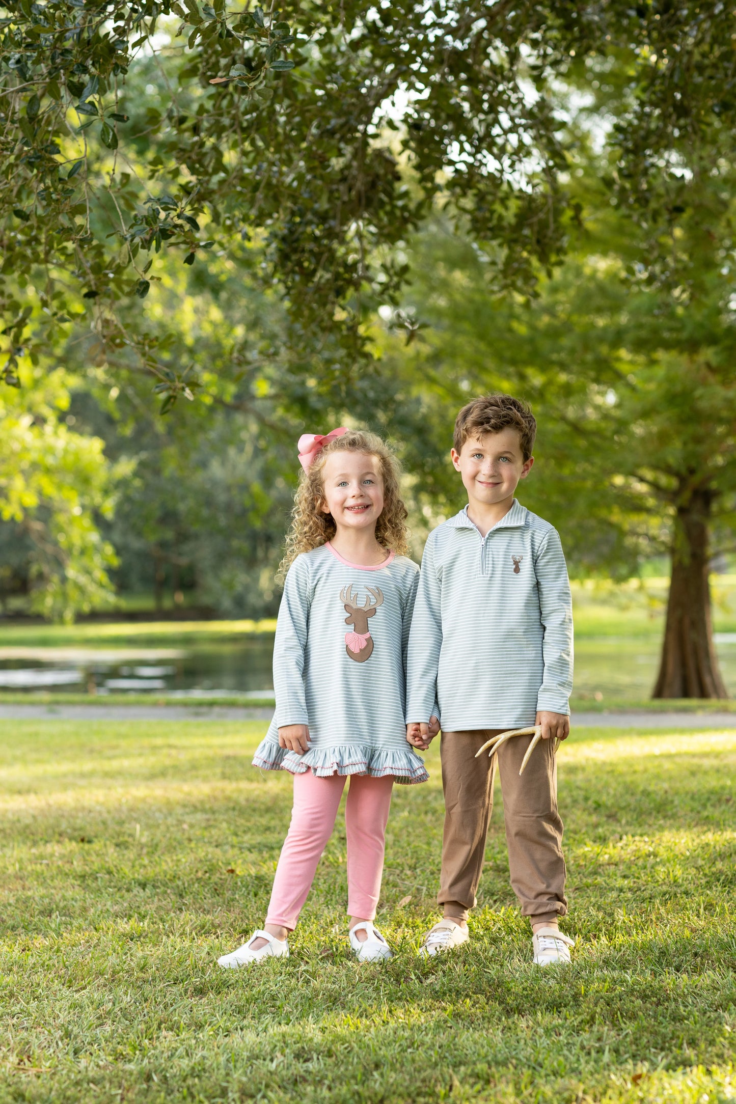 Deer Ruffle Pant Set