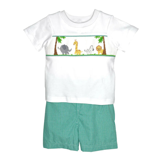 Smocked Zoo Short Set