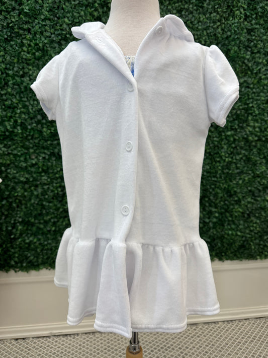White Ruffle Coverup