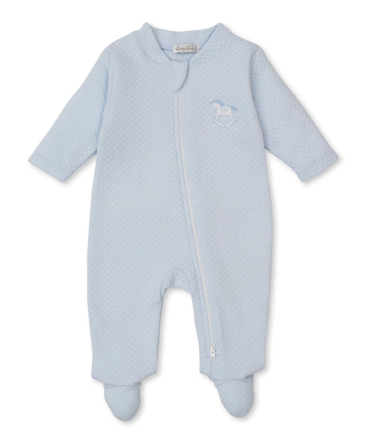 Riding Rockers Jacquard Zip Footie