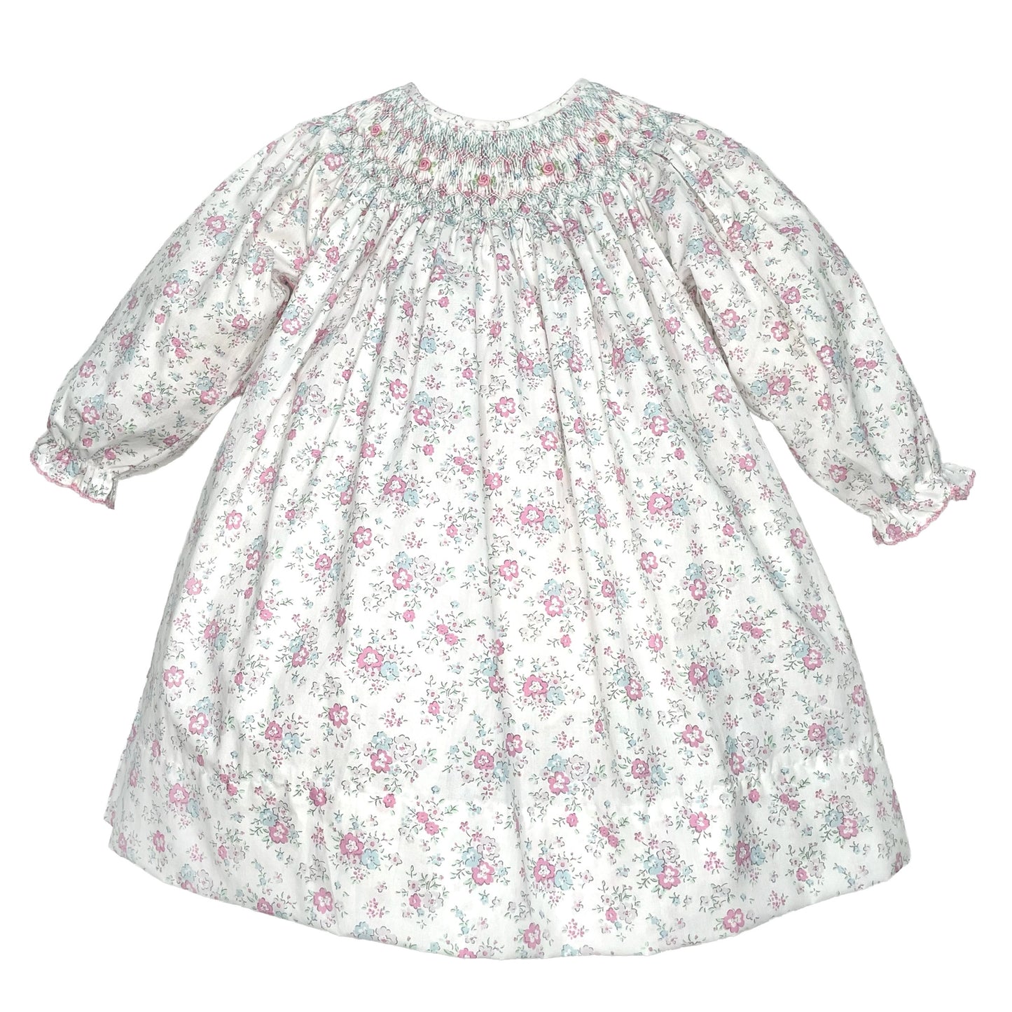 Soft Floral Smocked Bishop