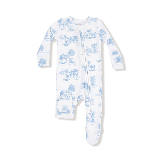 Farm Toile Footie