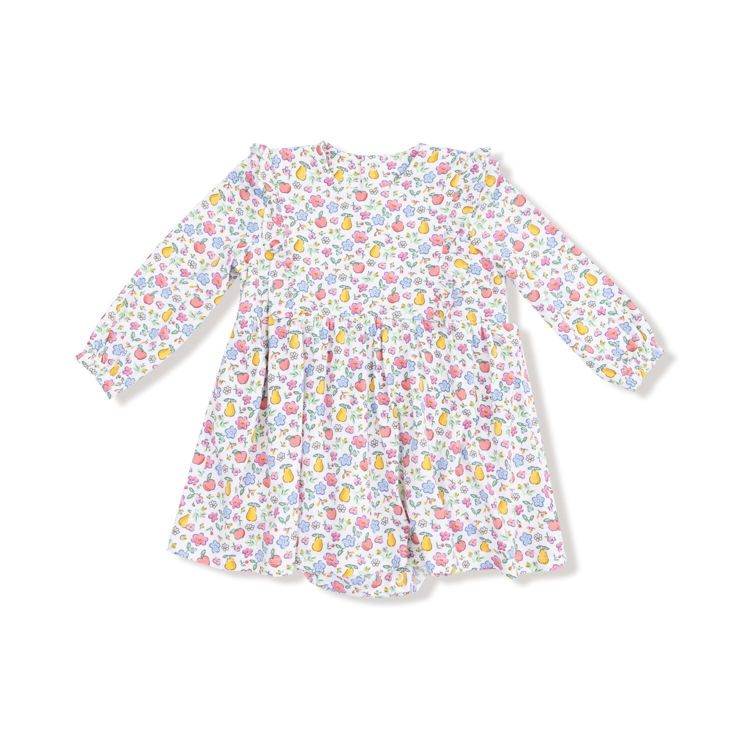 Fall Fruit Floral Ruffle Bodysuit