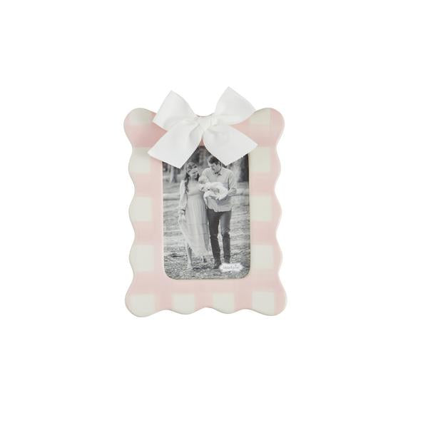 Gingham Pink Bow Frames