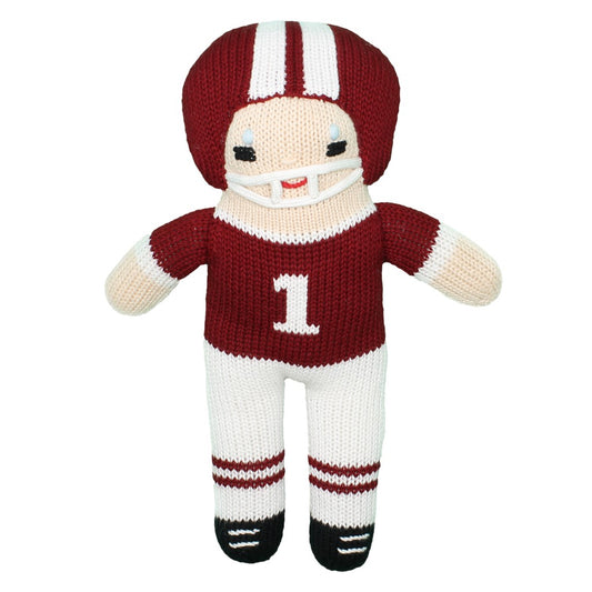 7’’ Football Player Doll- Crimson/White