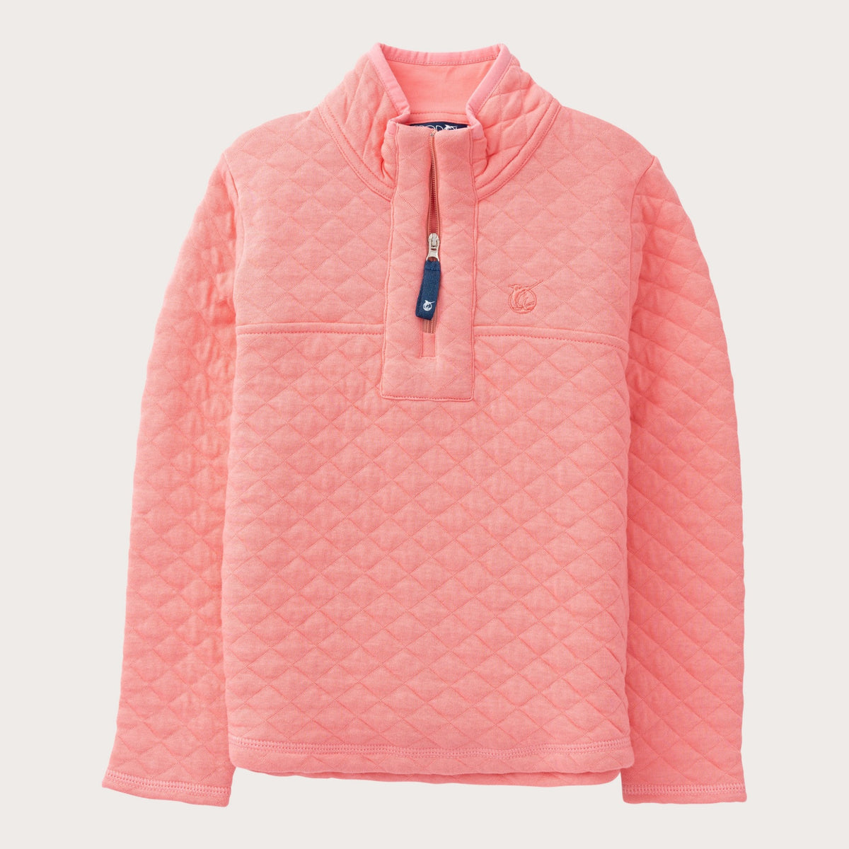 Girls Quilted Zip Pullover
