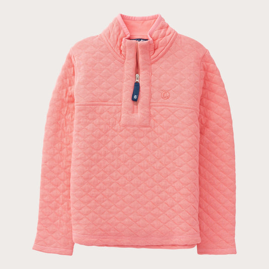 Girls Quilted Zip Pullover