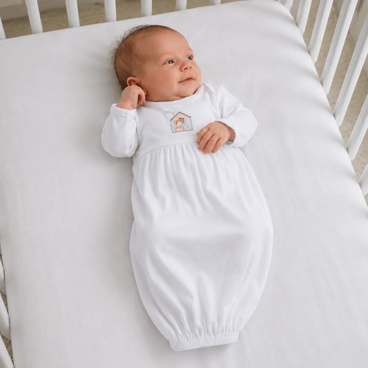 Little Manger Gathered Gown