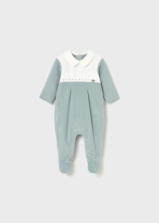 Blue Velour Onsie