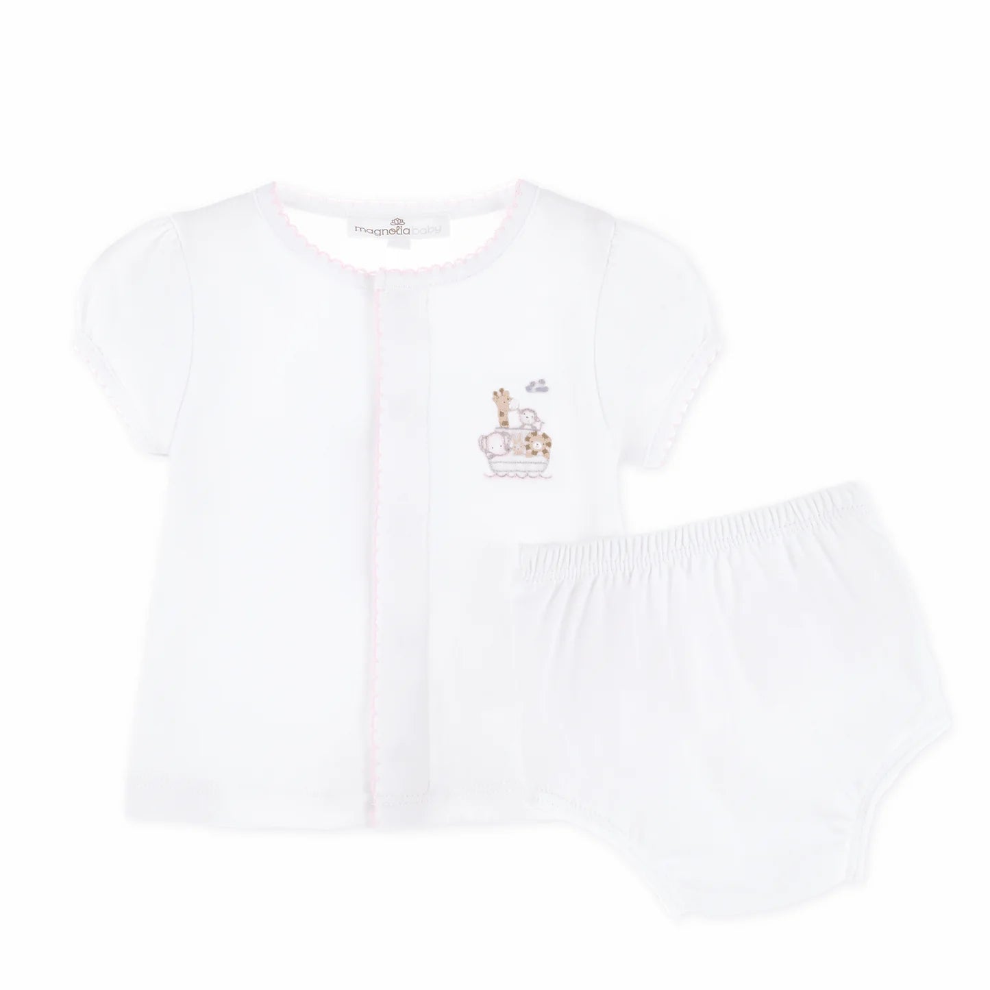 Noah's Ark Ruffle Diaper Set