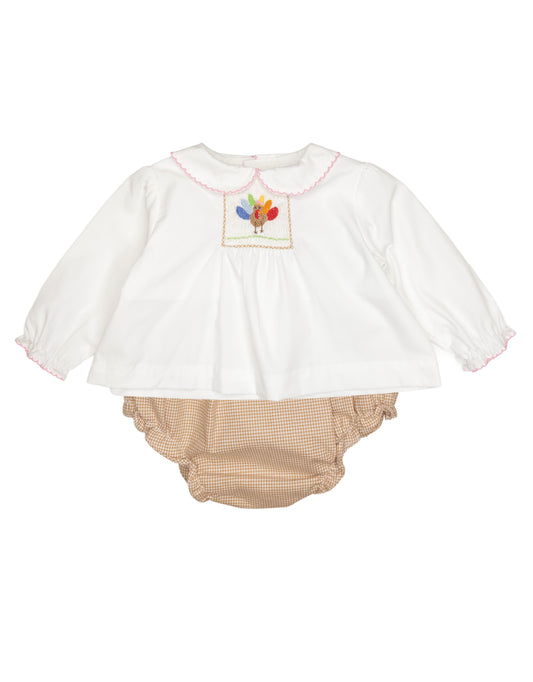 Girl’s Turkey Diaper Set