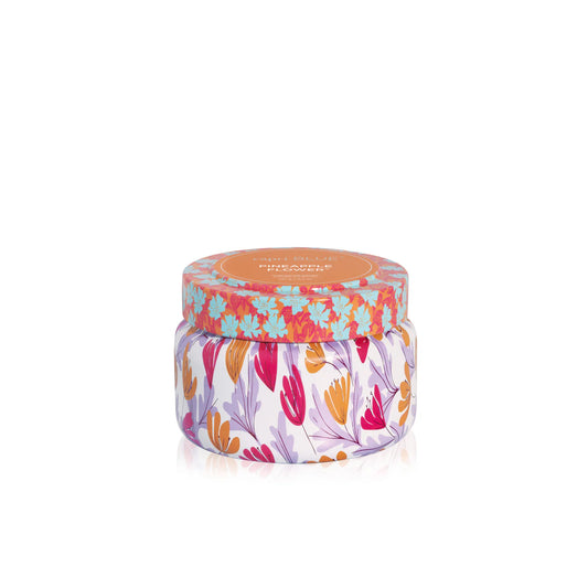Pineapple Flower Pattern Play Travel Tin