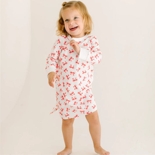 Scarlett Bows Long Sleeve Nightdress